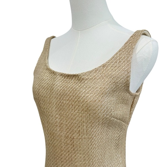Antonio Melani X The Style Bungalow Manana Mini Raffia Dress NWT Natural $199 - Picture 6 of 14